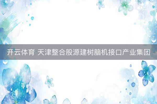 开云体育 天津整合股源建树脑机接口产业集团